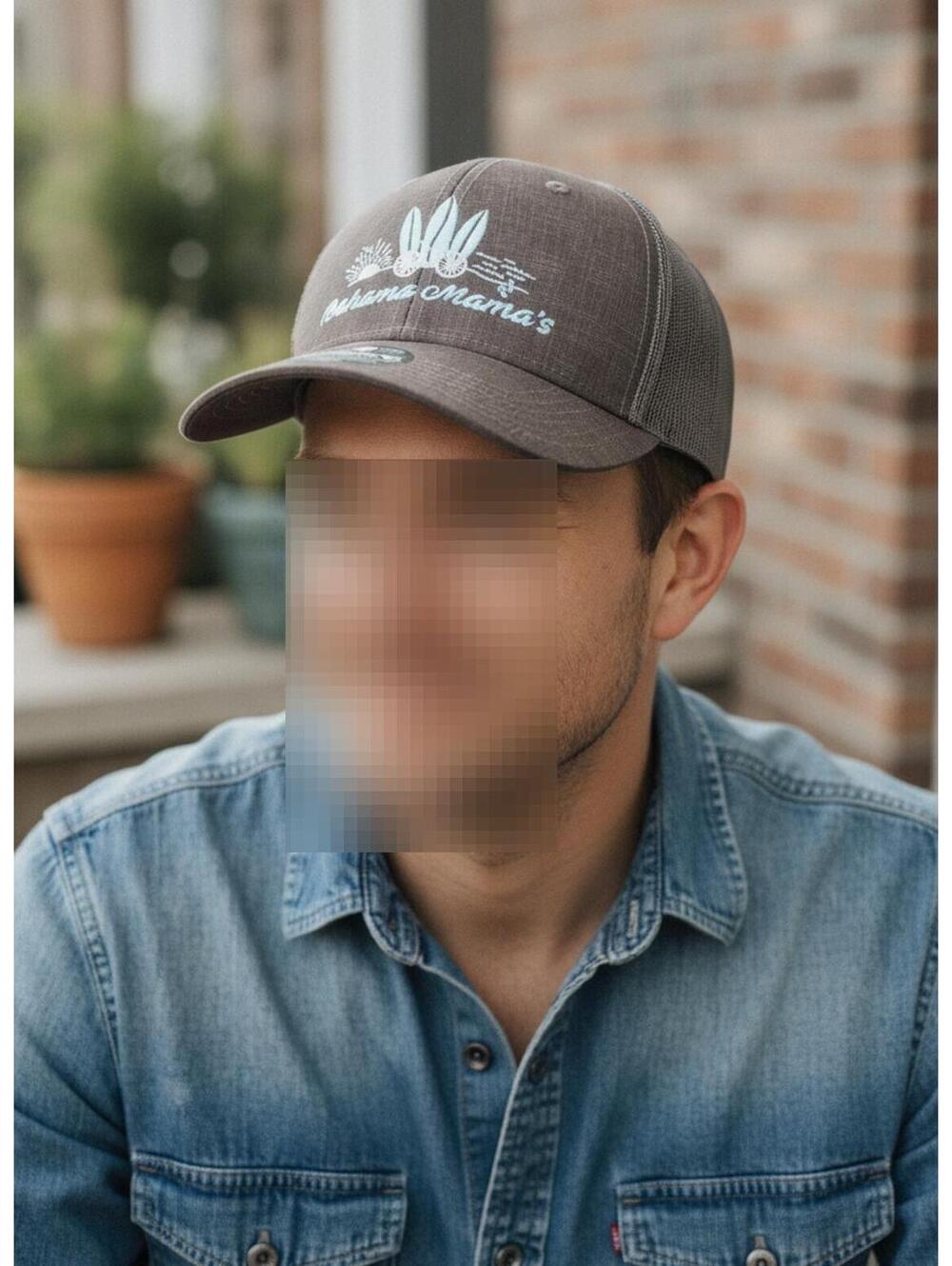 Bahama Mama's Gray Mesh Trucker Hat Cap Unisex XL